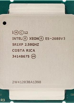Процесор intel xeon e5-2680 v3 2.5-3.3 ghz, lga2011 120w б/в