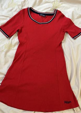 Платье красное tommy AW0AW11164 hilfiger оригинал