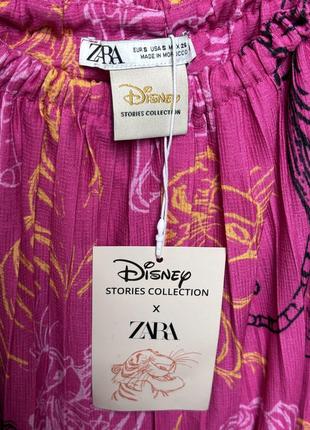 Красива цікава рожева подовжена блуза з колекції disney від zara2 фото