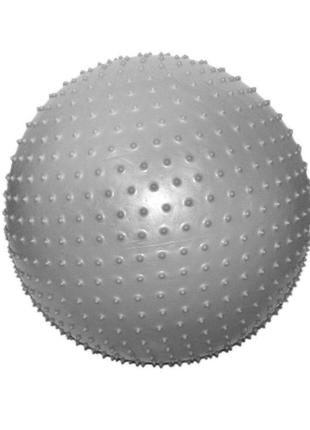 М'яч для фітнесу з масажними шипами sns 70 см срібний ma-70-се