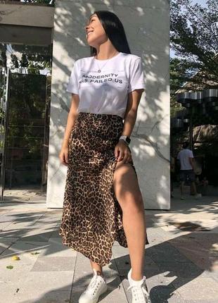 Летняя юбка с леопардовым принтом new look