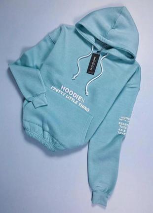 Худи с капюшоном мятного цвета prettylittlething one size
