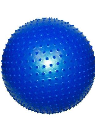 М'яч для фітнесу з масажними шипами sns 65 см синій ma-65-с