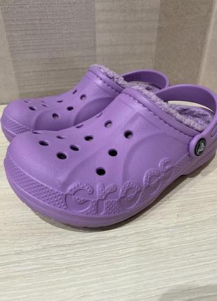 Crocs baya lined clog кроксы новые j2