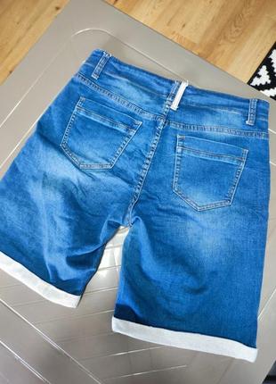 Шорты мужские джинсовые синие голубые хлопок regular fit amisu man, размер m2 фото