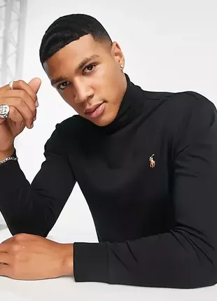 Стильный лонгслив водолазка гольф polo ralph lauren soft cotton turtneck longsleeve