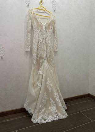 Весільна сукня, фата, сукня-сорочка для ранку нареченої6 фото