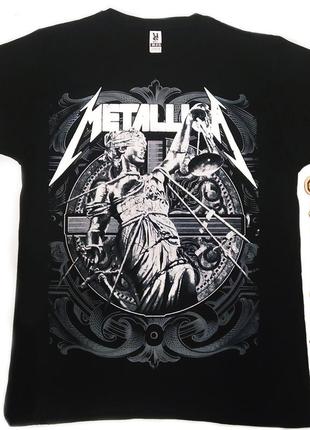 Футболка metallica "and justice for all", чорна, розмір l