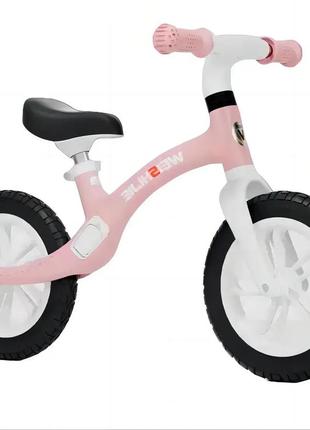 Беговел детский 12 дюймов baby cycle розовый