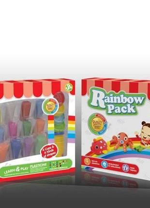 Набор для творчества star toys пластилин rainbow pack, формочки, цвета 9227