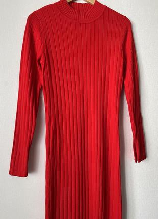 Розкішна червона трикотажна сукня від h&m4 фото
