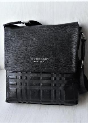 Чоловіча шкіряна сумка burberry black