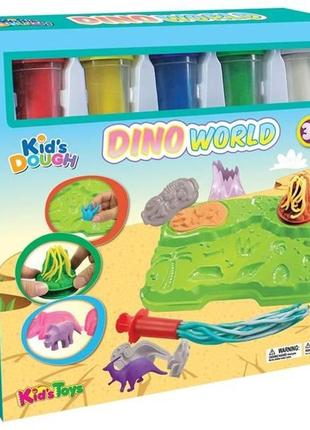 Набор  для лепки toycloud "dino world" пластилин, 5 цветов 11695