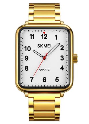Skmei 1954gdwt gold-white, годинник, білий, золотий, стильний, міцний, чоловічий, на кожен день, механічний