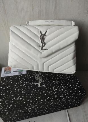 Женская топовая сумка yves saint laurent white