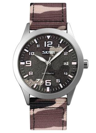 Часы серебряные, камуфляжные, мультикам skmei 9246sicmbn silver-camo brown