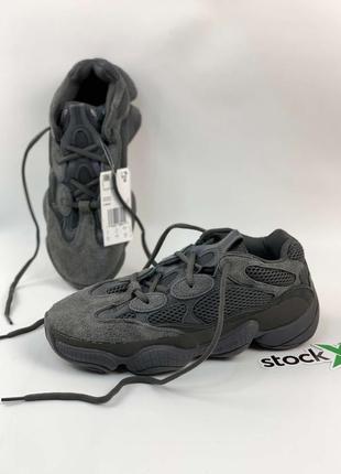 Кросівки adidas yeezy 500 utility black чорні ob366