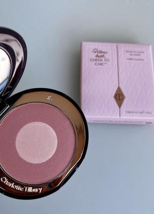 Рум'яна charlotte tilbury cheek to chic swish &amp; pop blusher (pillow talk) 8 g