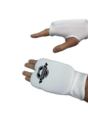 Накладки (перчатки) для каратэ hard touch размер м белый