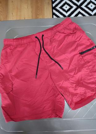 Шорты мужские плавательные спортивные бордовые с сеткой внутри regular fit f&amp;f man, размер xxl