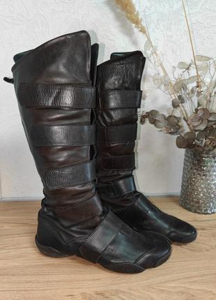 Вінтажні шкіряні чоботи marithe francois girbaud vintage boots 90s 
оригінал