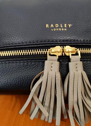 Radley синя шкіряна сумка крос-боді8 фото