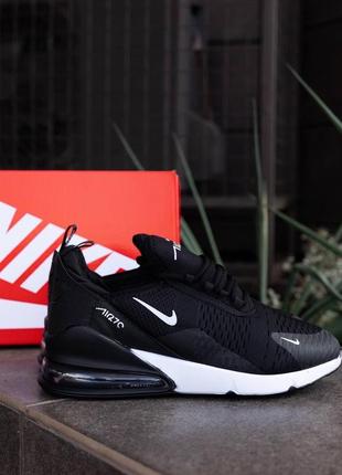 Люксовая модель мужских кроссовок nike air max 270 black white