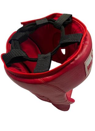 Шлем боксерский открытый hard touch pu красный m4 фото