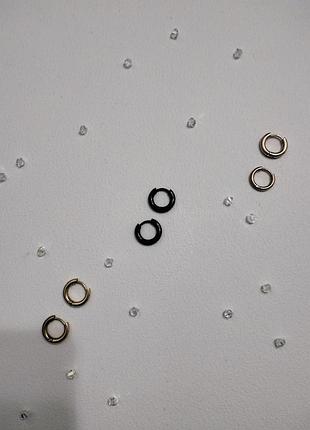 Сережки кілечка по 1.5см.5 фото