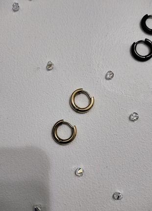 Сережки кілечка по 1.5см.4 фото