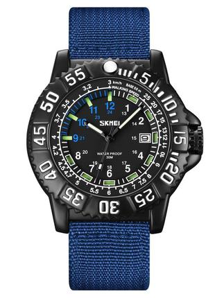Skmei 9281bu blue, часы, черные, синие, стильные, прочные, мужские, на каждый день, механические