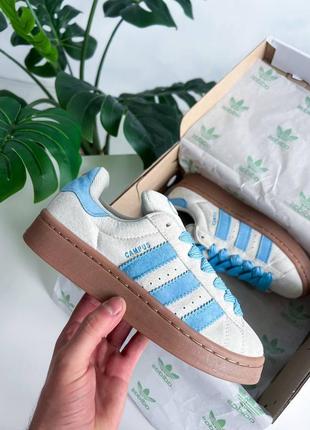 Кроссовки adidas campus «&nbsp;light grey / blue&nbsp;»