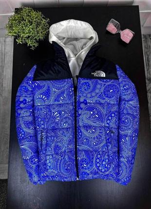 Куртка tnf синього кольору з візерунками 7-418