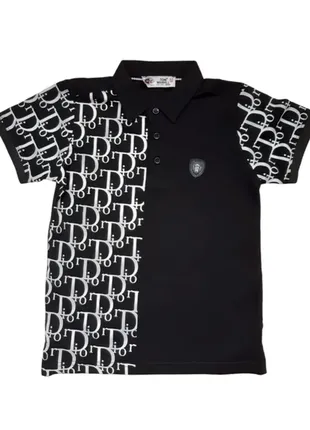 Поло. футболка з коміром, для хлопчика р.116 (6 років) чорний toni wanhill туреччина 5184-5