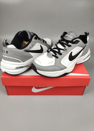 Кроссовки мужские nike air monarch iv white grey black