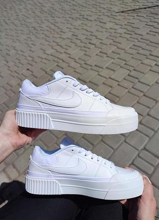 Nike court legacy lift white