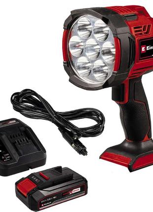 Набір! ліхтар акумуляторний гібридний led einhell te-cl 18/2500 liac-solo +акб 18в + зарядне+ 12в від прикурювача