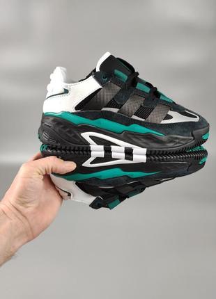 Кроссовки adidas niteball black/green демисезонные8 фото