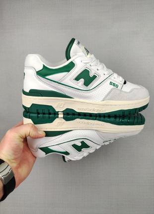 Кроссовки new balance 550 white&green демисезон