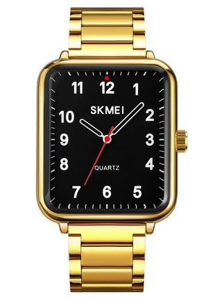 Skmei 1954gdbk gold-black, годинник, чорні, золоті, стильні, міцні, чоловічі, на кожен день, механічні