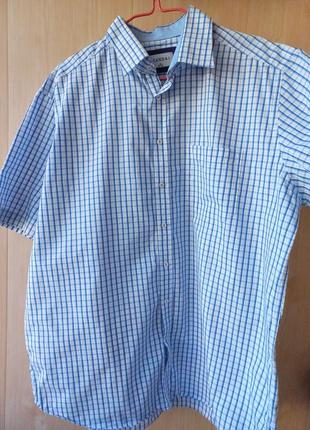Рубашка летняя с коротким рукавом сорочка чоловіча теніска на літо6 фото