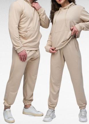 Унісекс спортивний костюм двійка худі та штани, якісний весняний костюм для жінок та чоловіків6 фото