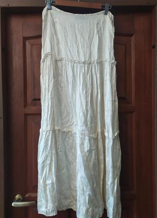 Длинная шелковая юбка р.l ccdk4 фото