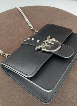 Жіноча сумка  pinko classic love bag icon simply black/silver8 фото