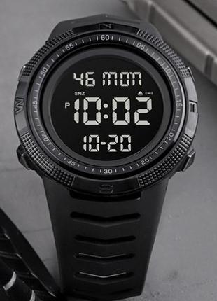 Часы электронные с будильником, секундомером, подсветка гарантия 12 месяцев skmei 1632bkbk black-black
