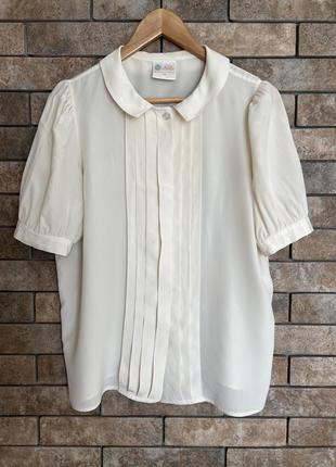 Белая, молочная шелковая блуза, рубашка, рубашка your sixth sense c&amp;a