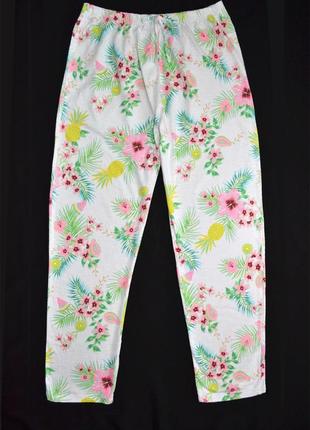 Пижамные домашние штаны f&amp;f трикотаж хлопок 100% р.2xl\3xl