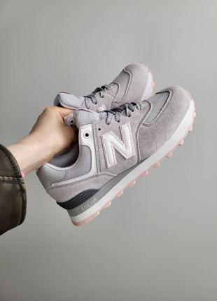 New balance 574 grey pink  жіночі кросівки1 фото