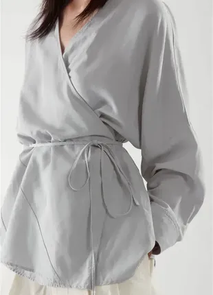 Cos льняное кимоно блуза туника кос из льна накидка