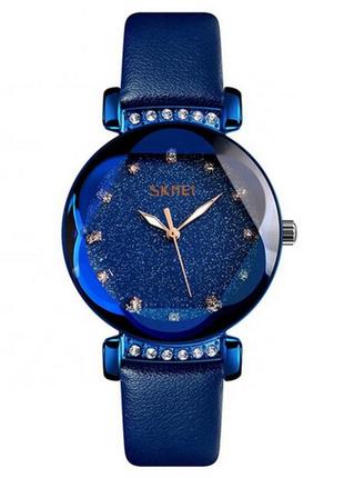 Skmei 9188 blue diamonds,годинник, сині, чоловічі, стильні, міцні, на кожен день, тактичні, механічні, механічні